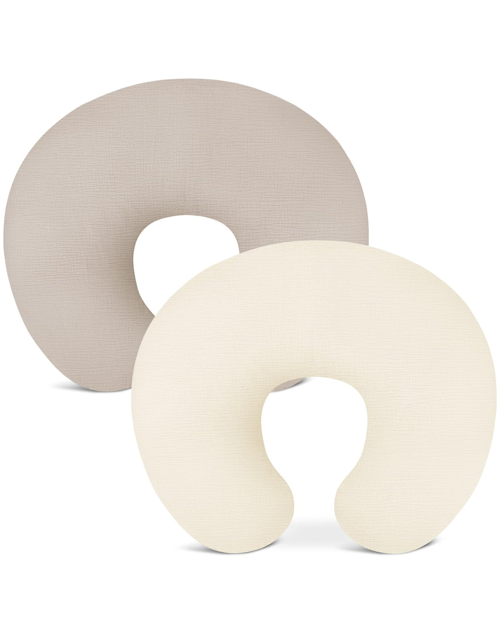 Nursing Pillow Covers 2 Pack, Muslin Breastfeeding Pillow Covers for Baby