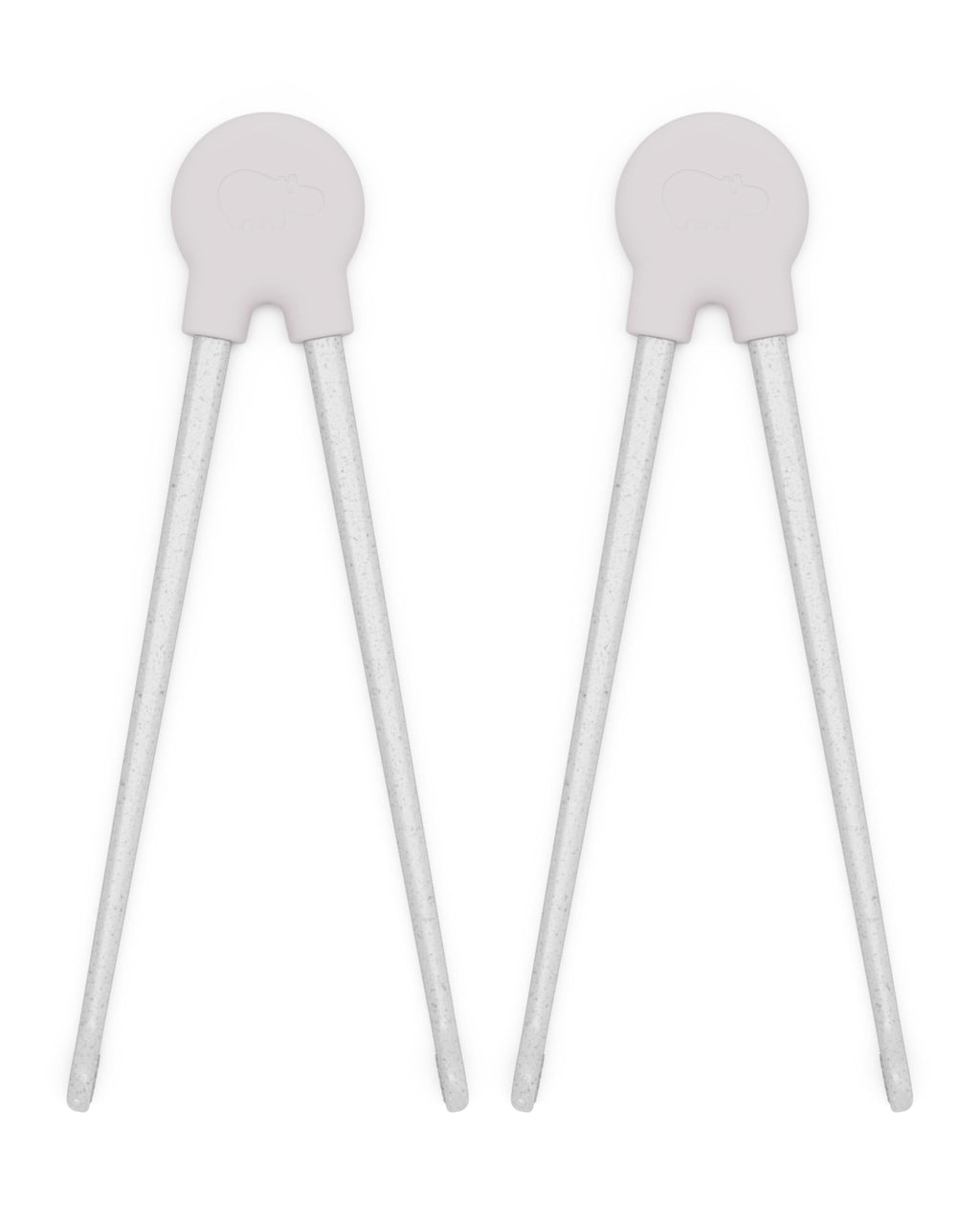 Lalo Chopsticks For Kids - Set of 2 Training Chopsticks Made of Silicone and Eco-Friendly Wheat Straw PP - Ages: 2 Years And Up - Easy to Clean & Dishwasher Safe - Lavender