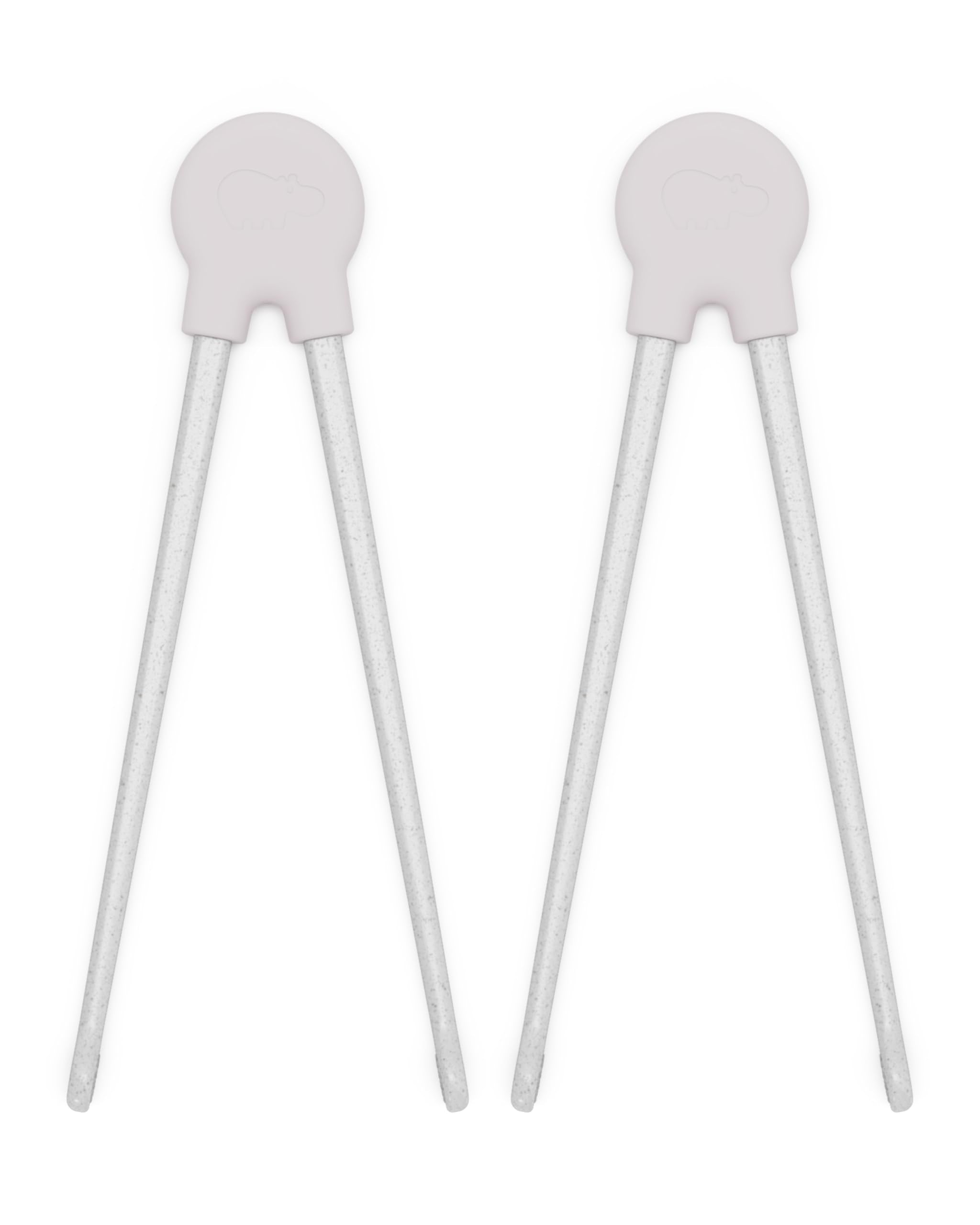 Lalo Chopsticks For Kids - Set of 2 Training Chopsticks Made of Silicone and Eco-Friendly Wheat Straw PP - Ages: 2 Years And Up - Easy to Clean & Dishwasher Safe - Lavender