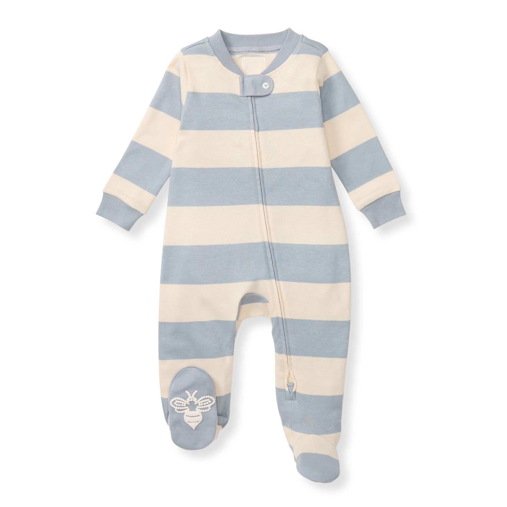 Burt's Bees Baby Boys' Organic Cotton, Sleep and Play Footed Pajamas