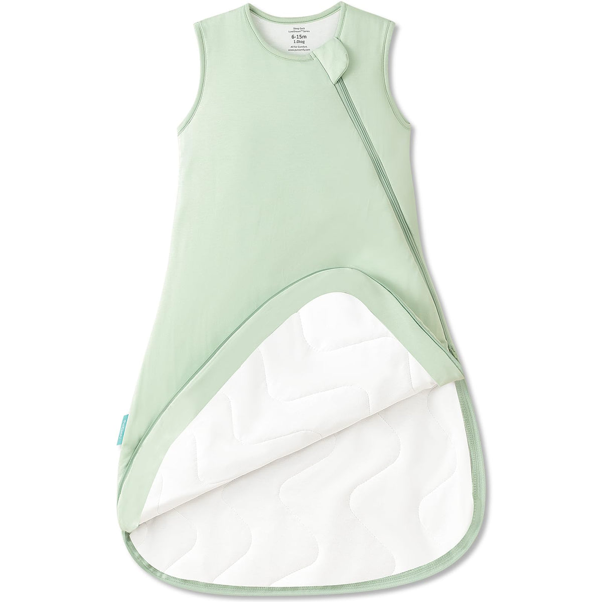 PurComfy Supersoft Sleep Sack 1.0 TOG, Bamboo Viscose, 0-3 Months, Dolphin
