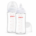 Pigeon Glass Baby Bottles Wide Neck, 8.1 Oz, Pack of 2