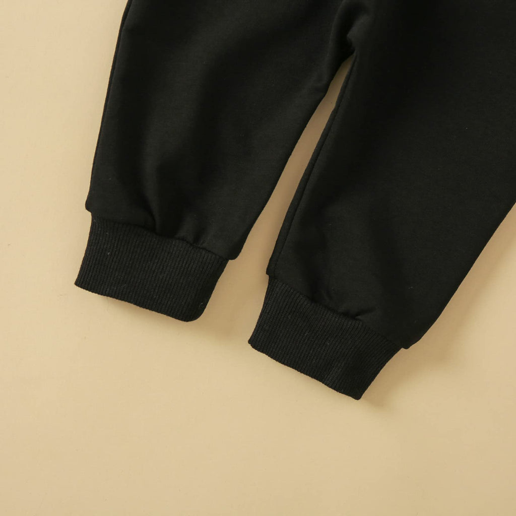 MA&BABY Toddler Baby Boy Clothes Solid Color Sweatshirt Jogger Pants Set
