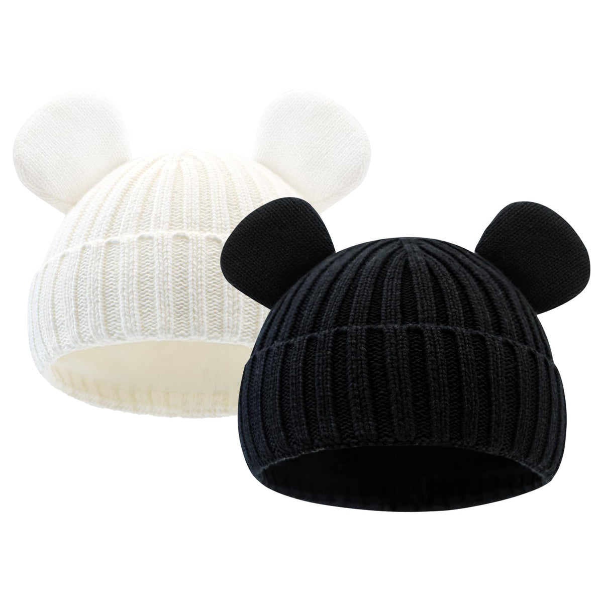 RUIKUNA Toddler Boy Winter Beanie Baby Knit Hat Warm Girl Beanies Newborn Cute Hats for Kids (6-24 Months, Navy)