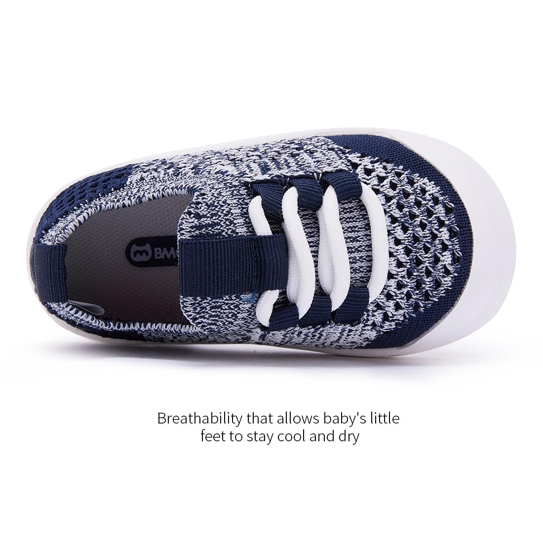 BMCiTYBM Toddler Walking Shoes Baby Boy Girl Barefoot Sneakers Navy Size 8