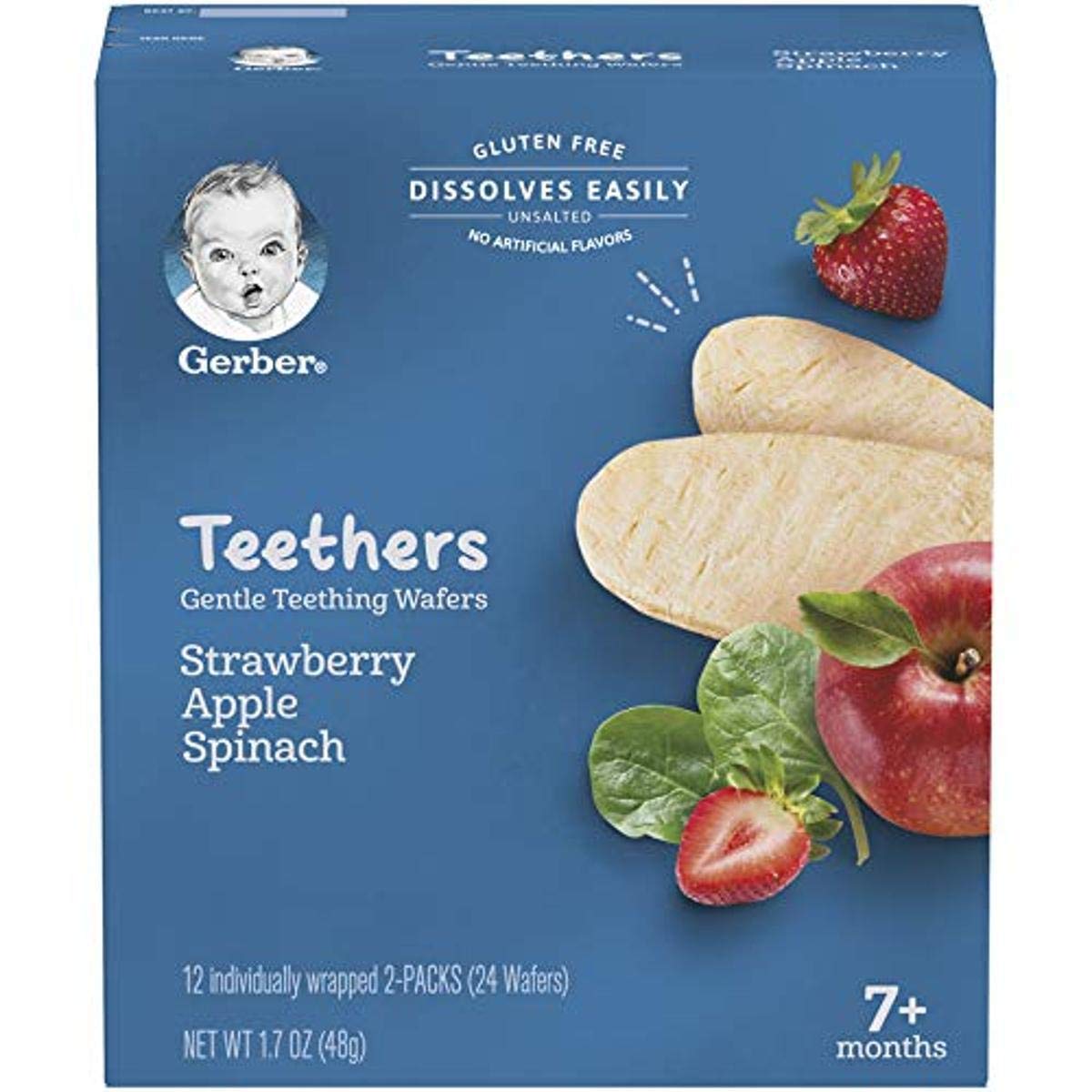 Gerber Apple Harvest Teether Wheels Snack, 1.48 Oz, 6 Pack