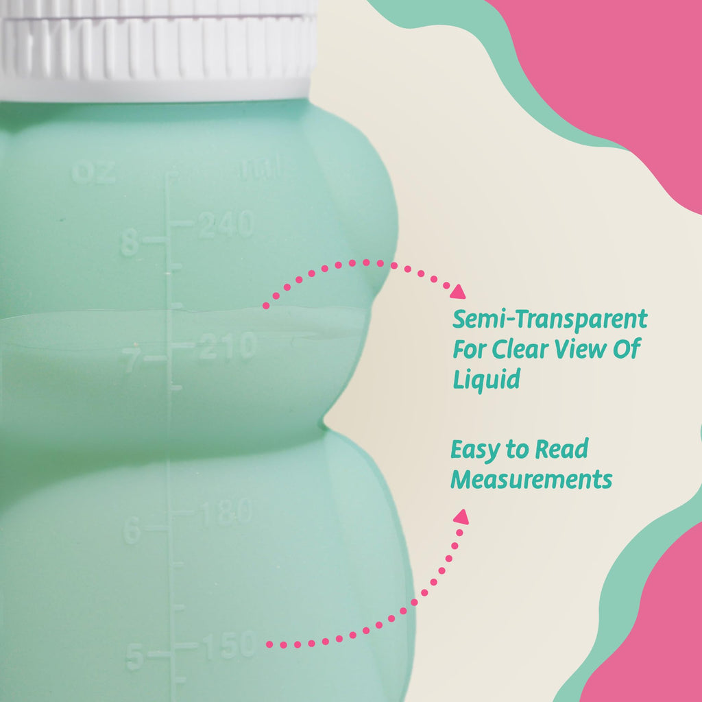 Legendairy Milk Honey Bear Straw Cup Silicone for Babies (Green/Raspberry), 8 oz. Dishwasher Safe Baby Straw Cup, Food Grade Silicone, Honeybear Sippy Cup for Ages 4+ Months (Pack of 2)