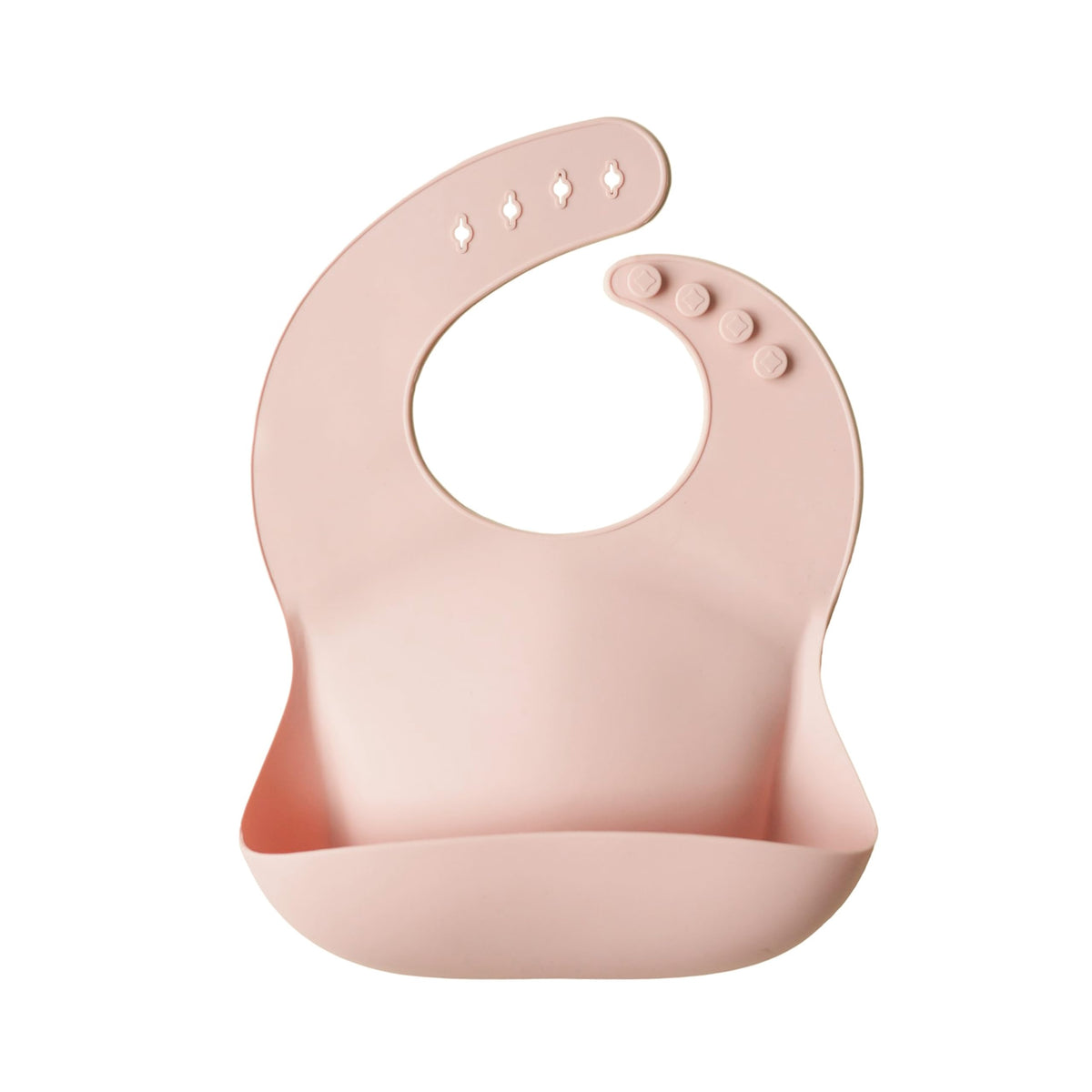 mushie Silicone Baby Bib | Adjustable Fit Waterproof Bibs (Rainbows)
