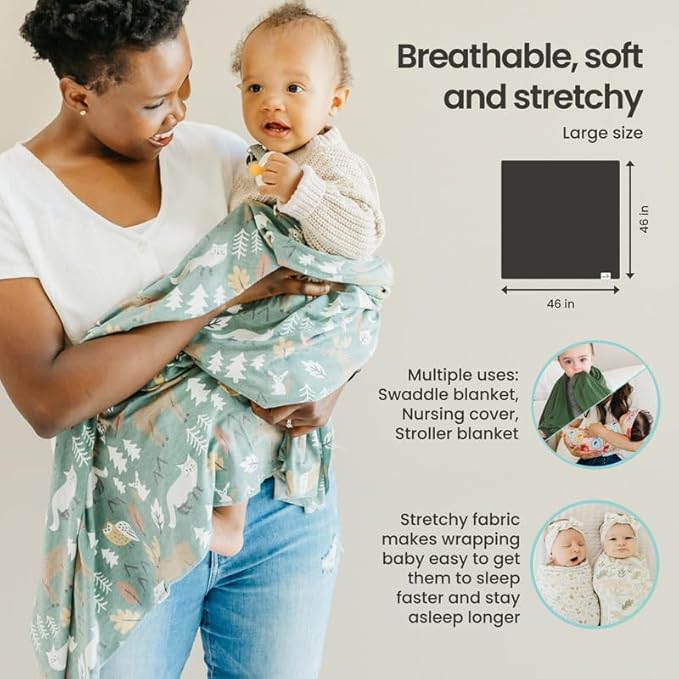 Copper Pearl Baby Swaddle Blanket - Premium Knit Baby Blanket, Large Soft Stretchy Receiving Blankets for Baby Girl, Swaddles for Newborn, Infant, and Toddler (Winnie)