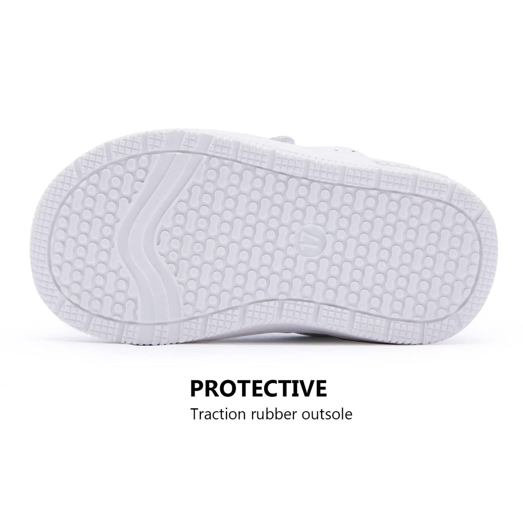 BMCiTYBM Baby Sneakers Infant Walking Shoes Unisex White Size 12-18 Months