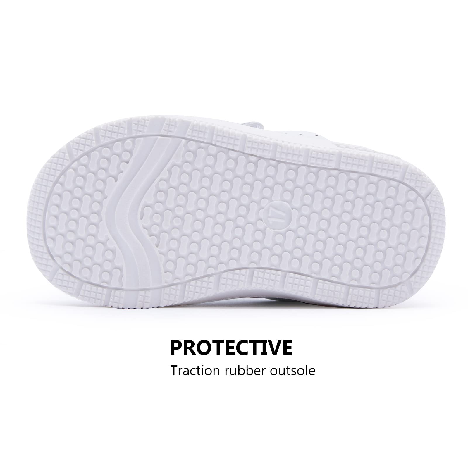BMCiTYBM Baby Sneakers Infant Walking Shoes Unisex White Size 12-18 Months