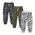 Boys Pants, Toddler 3 Pack Drawstring Elastic Sweatpants Active Joggers,4T