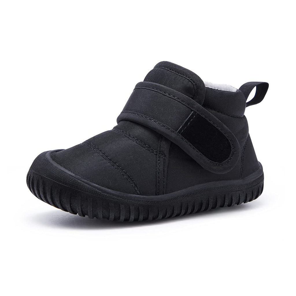 BMCiTYBM Baby Snow Boots Boys Girls Winter Infant Shoes Anti-Slip 6 9 12 18 24 Months Faux Fur Black Size 8 Toddler