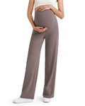 G4Free Maternity Lounge Pants Pregnancy Scrubs for Yoga,Taupe,L,Extra Tall