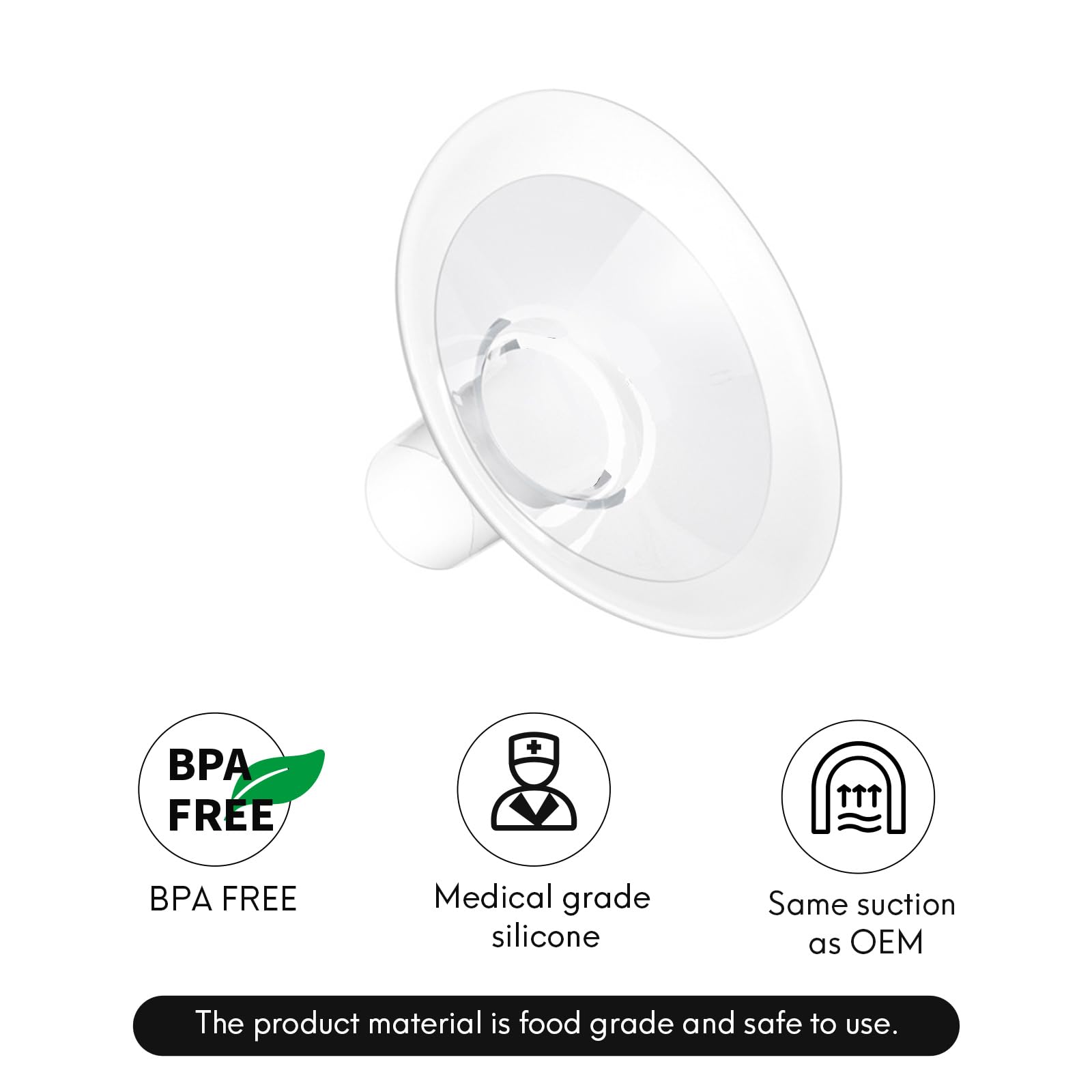 2 Count of 15mm Breast Pump Flanges Compatible with Medela/Lansinoh ComfortFit, Replace Medela PersonalFit Breast Shields, Accessories for Pump in Style Symphony Swing Harmony Freestyle Pump Parts