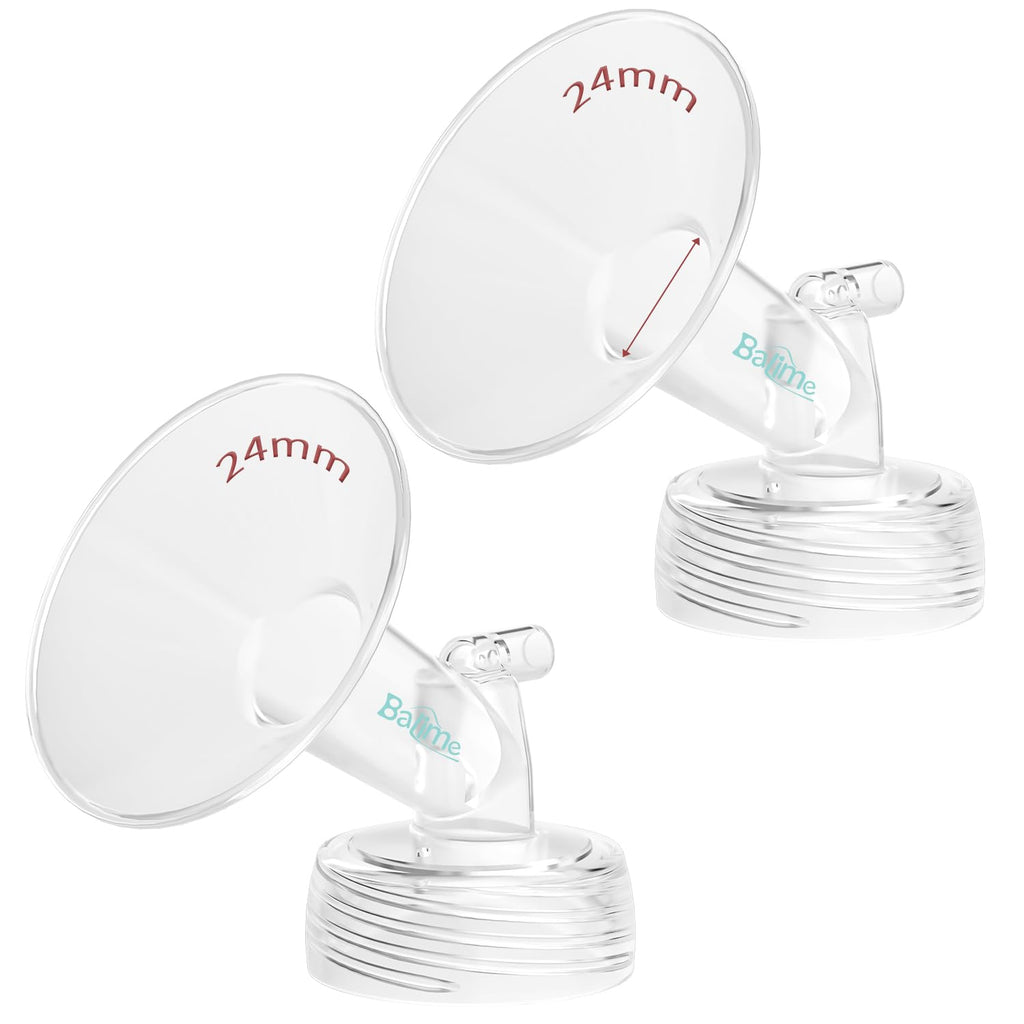 BALIME 24MM Wide-Mouth Flange Spectra Replacement Pump Parts for S1 S2 - BPA Free Spectra Replacement Pump Parts - Perfect for Travel & Working Moms (2-Pack)
