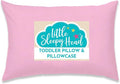 Little Sleepy Head Toddler Pillow with Pillowcase 13x18 - Kids Pillow for Sleeping - Toddler Pillow - Better Neck Support Ergonomic Pillow and Toddler Pillowcase - Best Pillows for Kids (Pink)