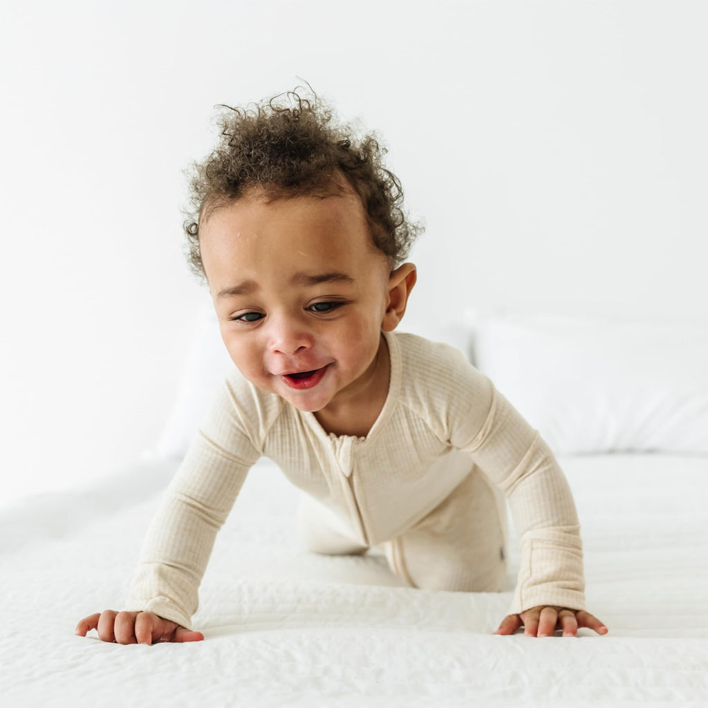 Little Sleepies Baby Pajamas, Heather Oatmeal, 3T