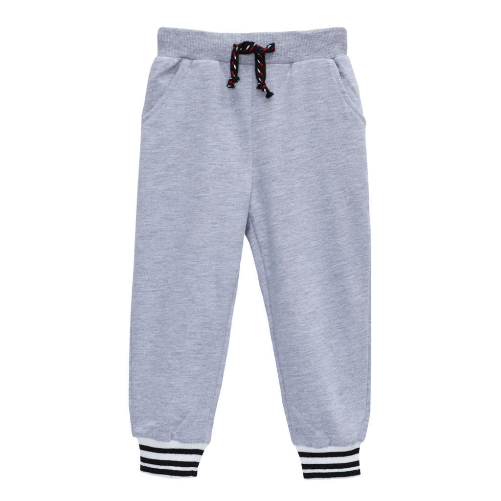 HILEELANG Boys Jogger Pants Cotton Sweatpants 3 Pack Pockets Black