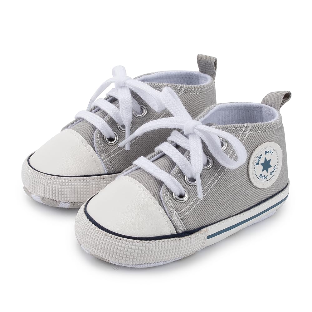 Meckior Save Beautiful Baby Girls Boys Canvas Sneakers Soft Sole High-Top Ankle Infant First Walkers Shoes