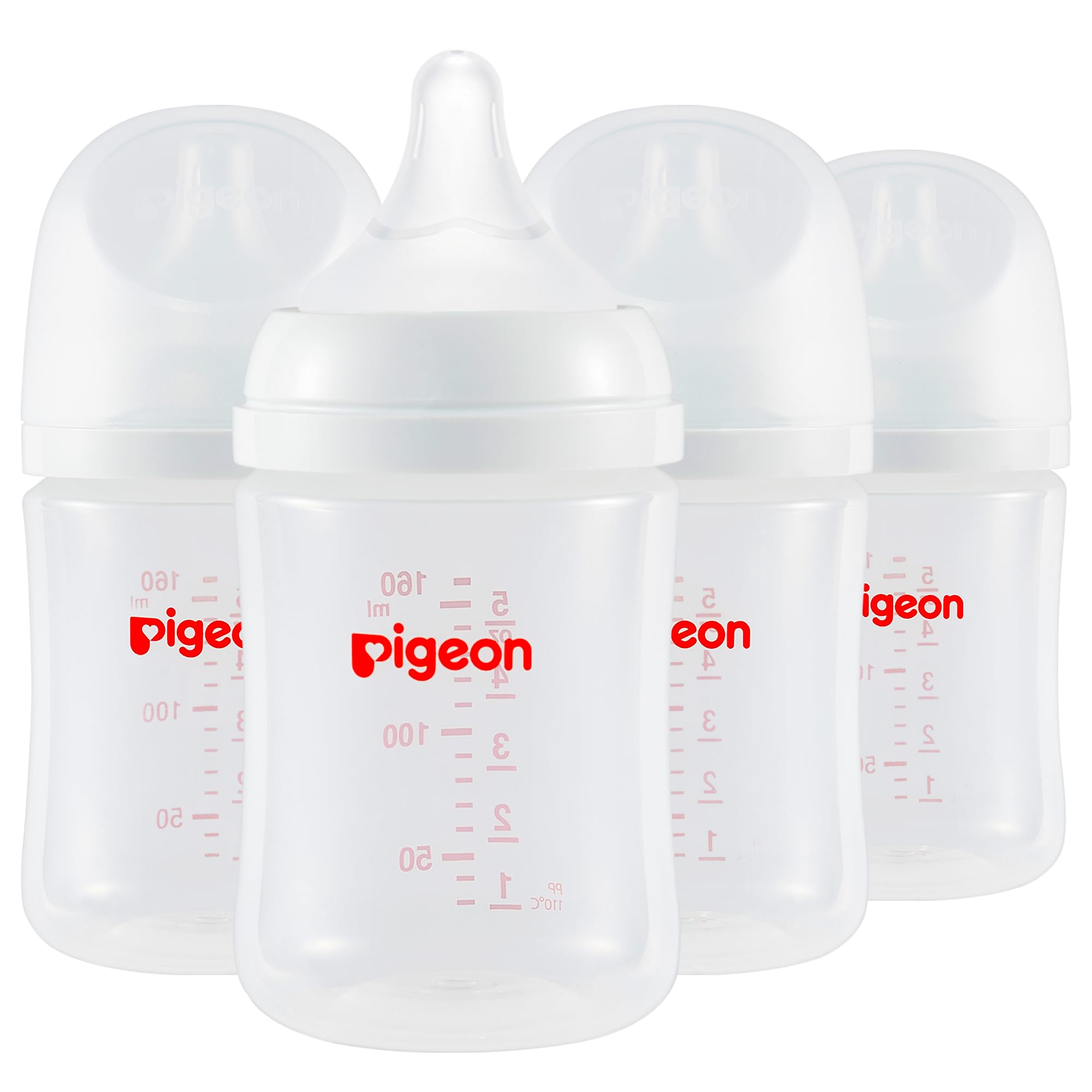 Pigeon PP Wide Neck Anti-Colic Nursing Bottle, 5 oz, 4-Pack