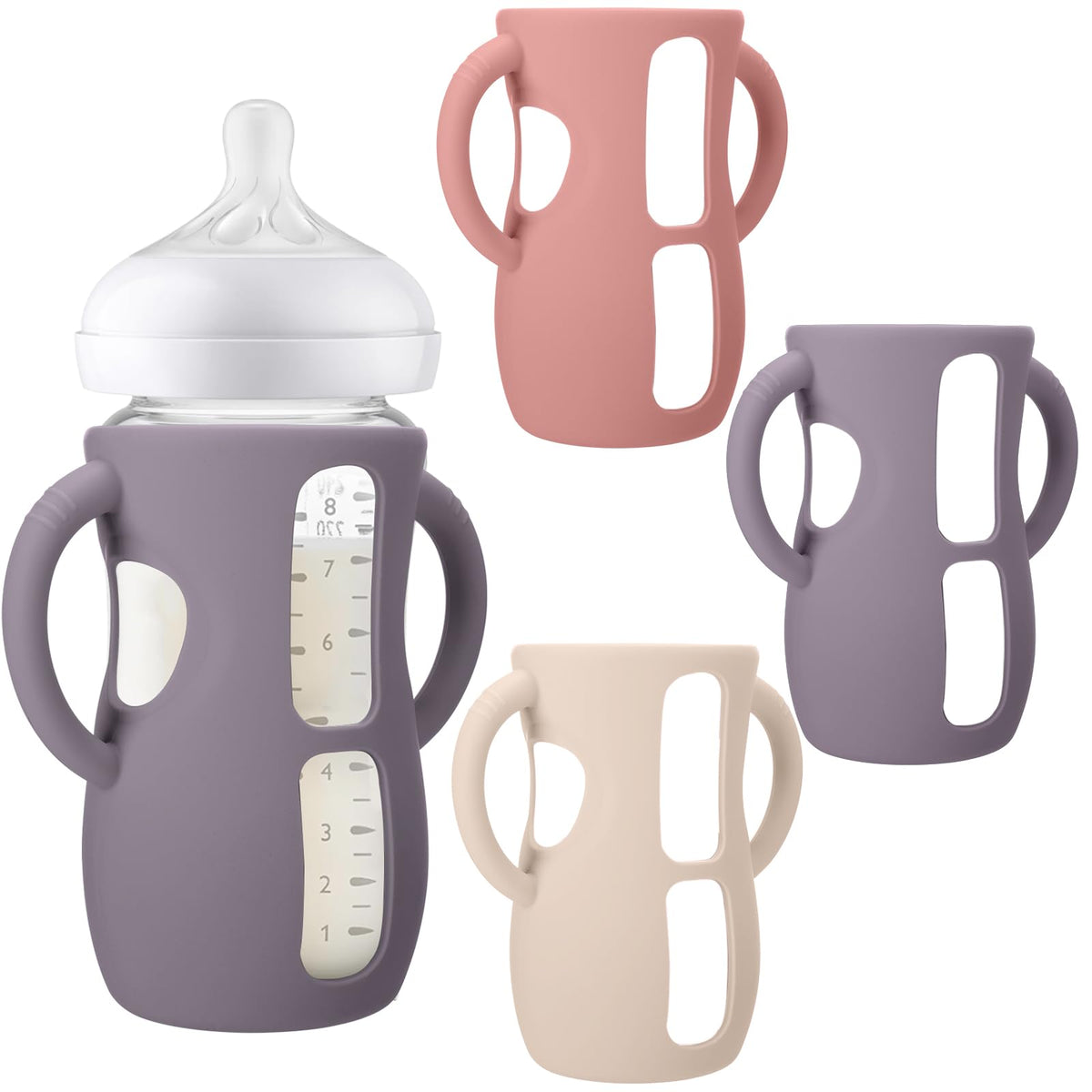 BUSOHA 3 Pack Silicone Sleeves for Philips Avent Natural Baby Bottle