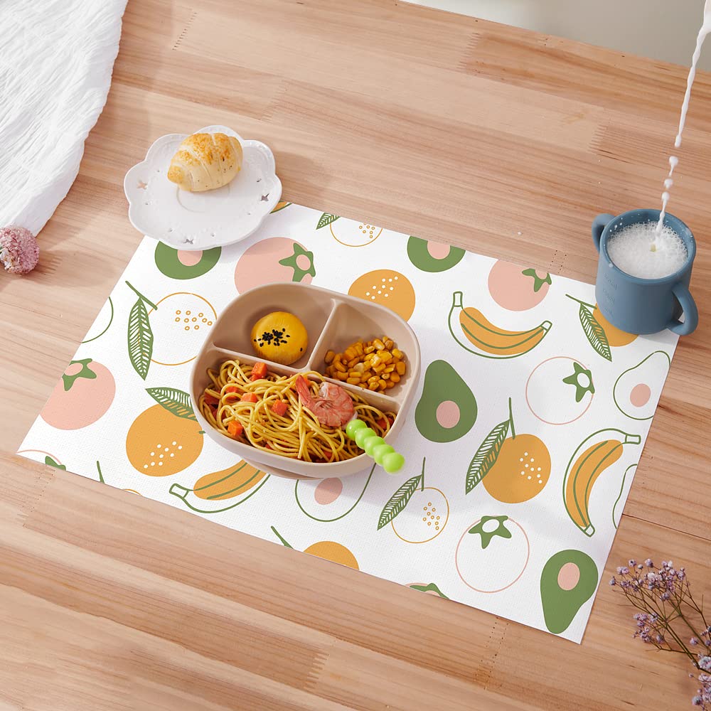 SUNVENO Disposable Placemats for Baby, Sticky Individually Wrapped Table Mats for Babies and Toddlers, BPA-Free Stick-On Disposable Table Mats for Travel, Home & High Chair, 20 Pack