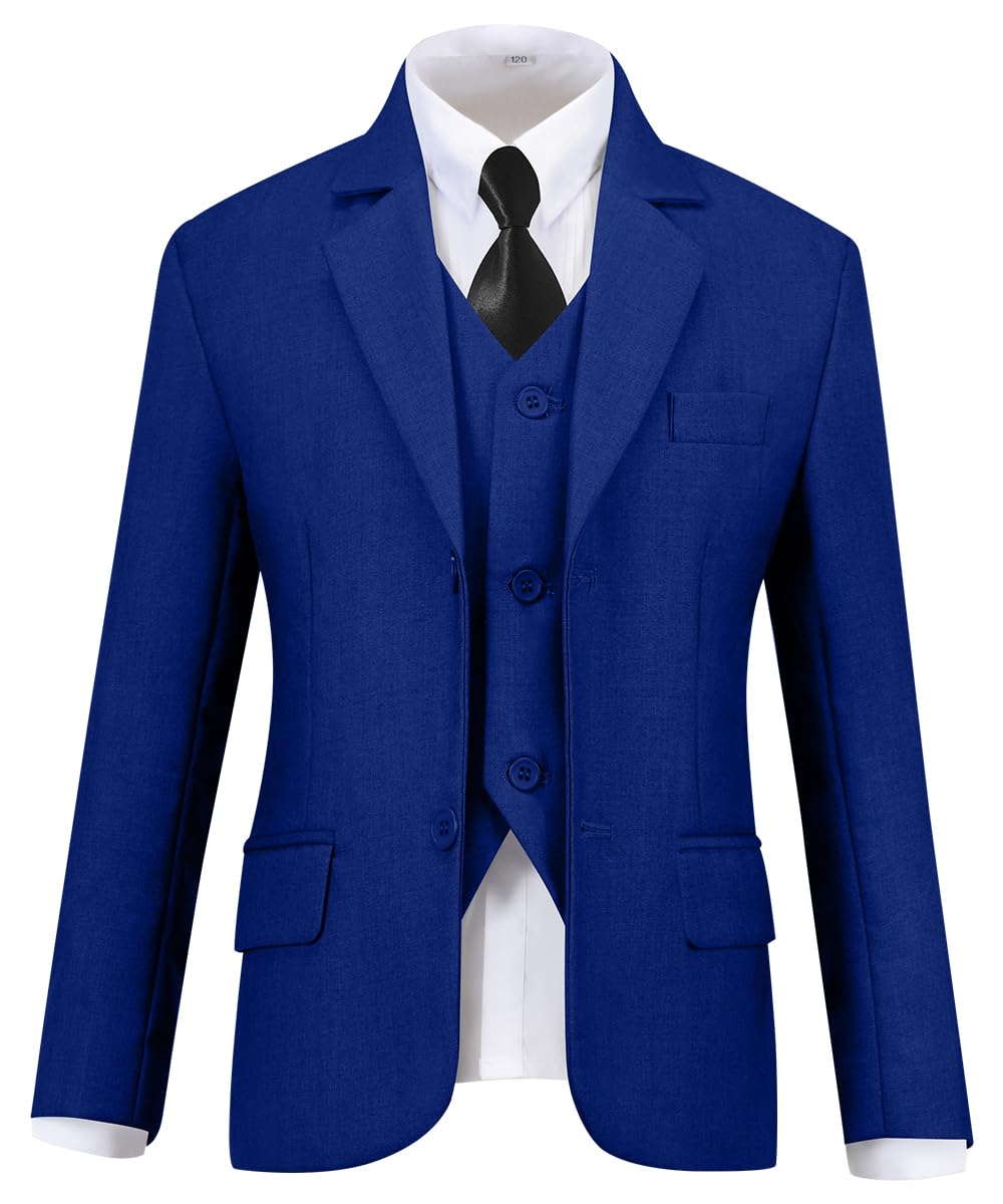 Boys Suit Ring Bearer Outfit Formal Tuxedo Suits for Boy Royal Blue Size 12