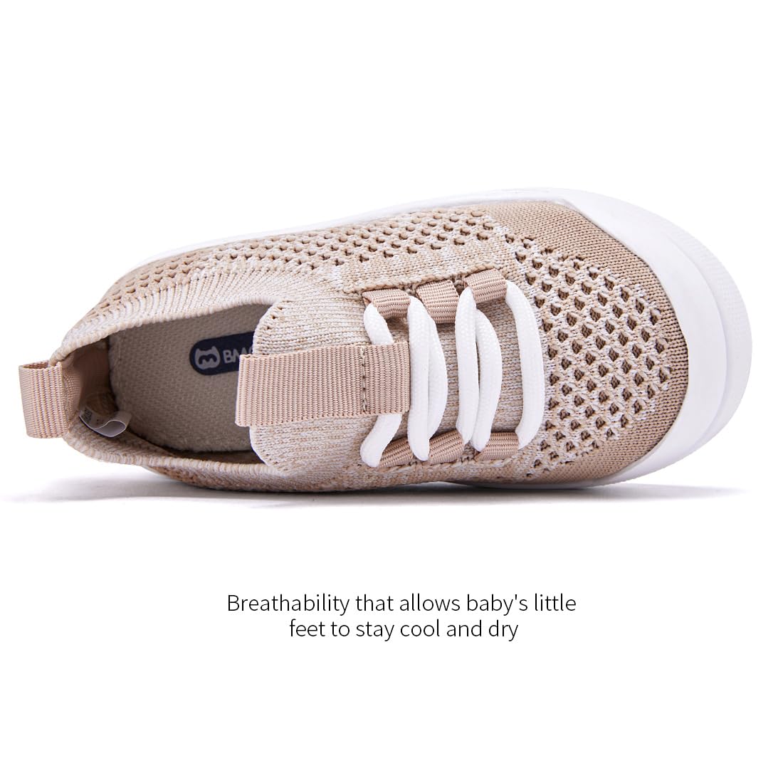 BMCiTYBM Toddler Walking Shoes Baby Boy Girl Barefoot Sneakers Camel Size 7