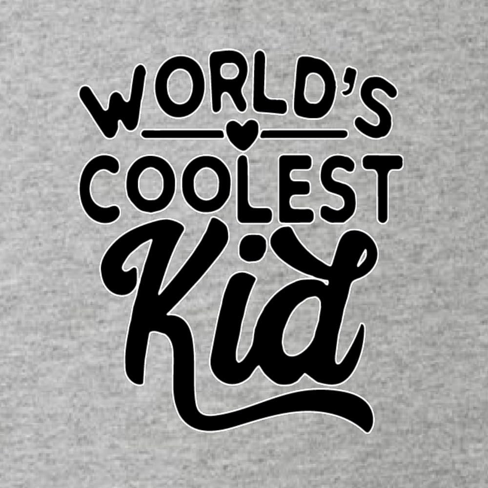 Wild Bobby World's Coolest Kid Funny Cute Humor Infant Premium Jersey Baby Bib for Girls Boys, Heather Grey, One Size