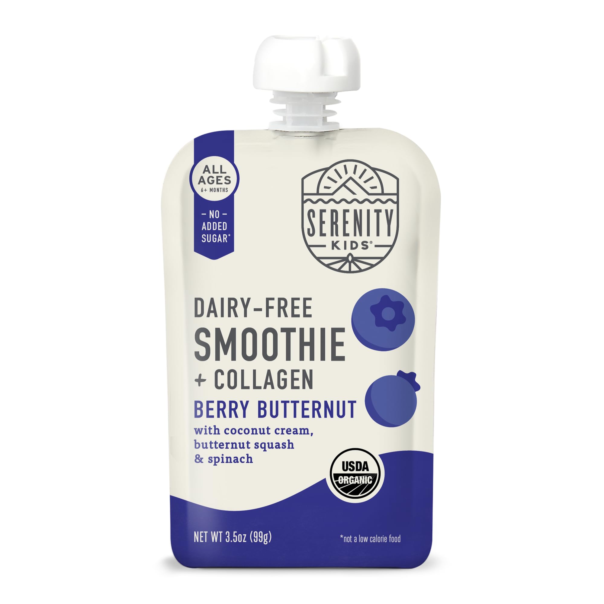 Serenity Kids Berry Butternut Baby Food Pouch, 5g Protein, 3.5 Oz, 6 Pack