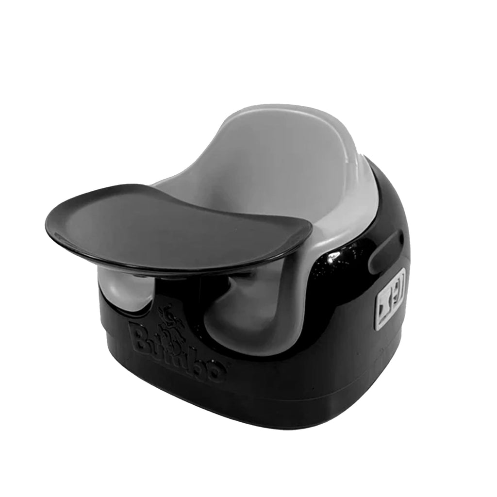 Bumbo 2 Pack 3-in-1 Multi-Seat for 6 to 36 Months, Travel Baby Feeding and Play Floor Seat, All-in-One Portable Booster with Tray & Toddler High Chair, Black/Monsoon