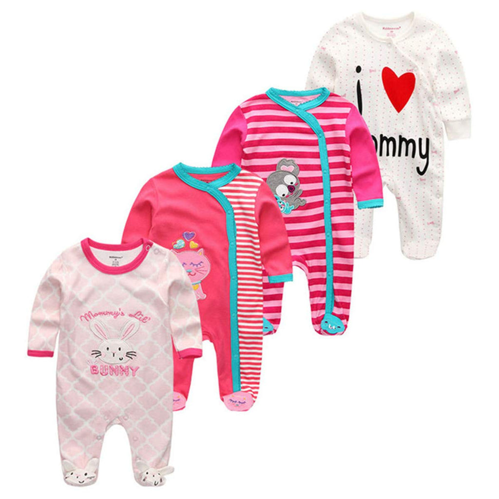 Kiddiezoom Baby and Toddler Boys'Snug Fit Footed Cotton Pajamas Cotton Footed Sleep and Play