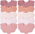 Baby Bibs Muslin Bibs for Baby Girl Boy for Drooling and Teething 10 Pack