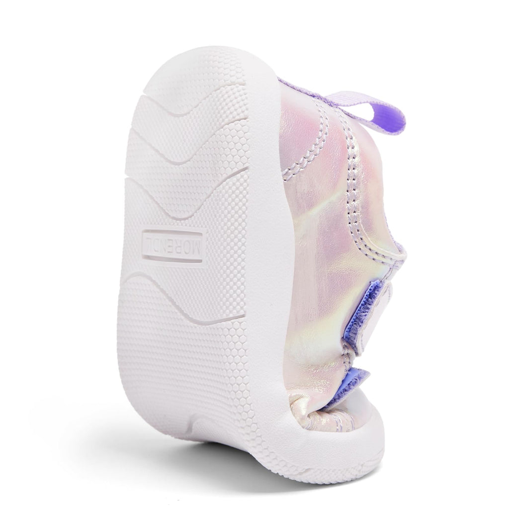MORENDL Toddler Shoes Girls Wide Toe Box Barefoot Shoes Baby Girl Walking Shoes Non-Slip Minimalist Sneakers Comfort Zero Drop Tennis Outdoor Activities Sparkling Purple
