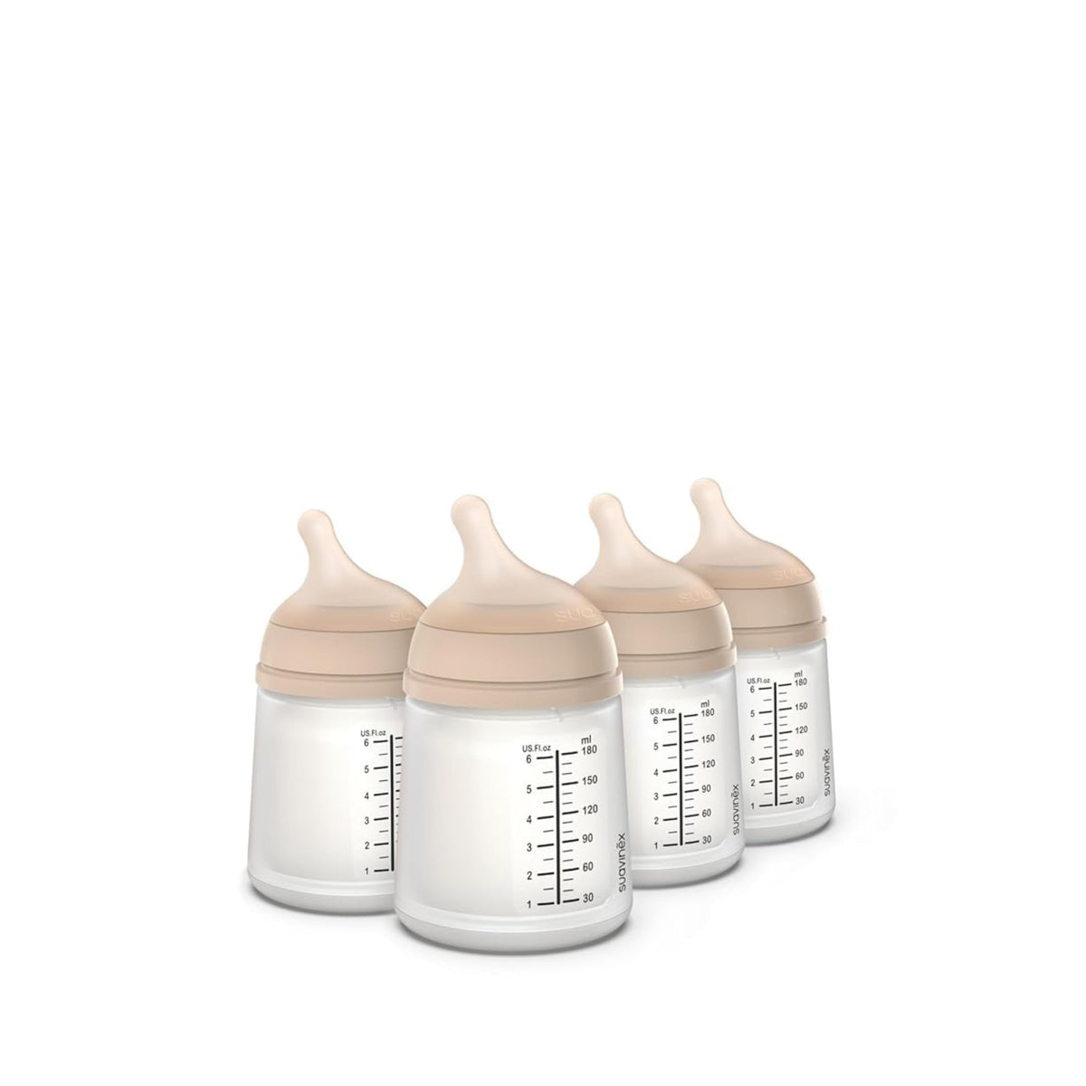 Suavinex Zero Zero Anti Colic Baby Bottle, 6 Oz, Light, 1-Pack