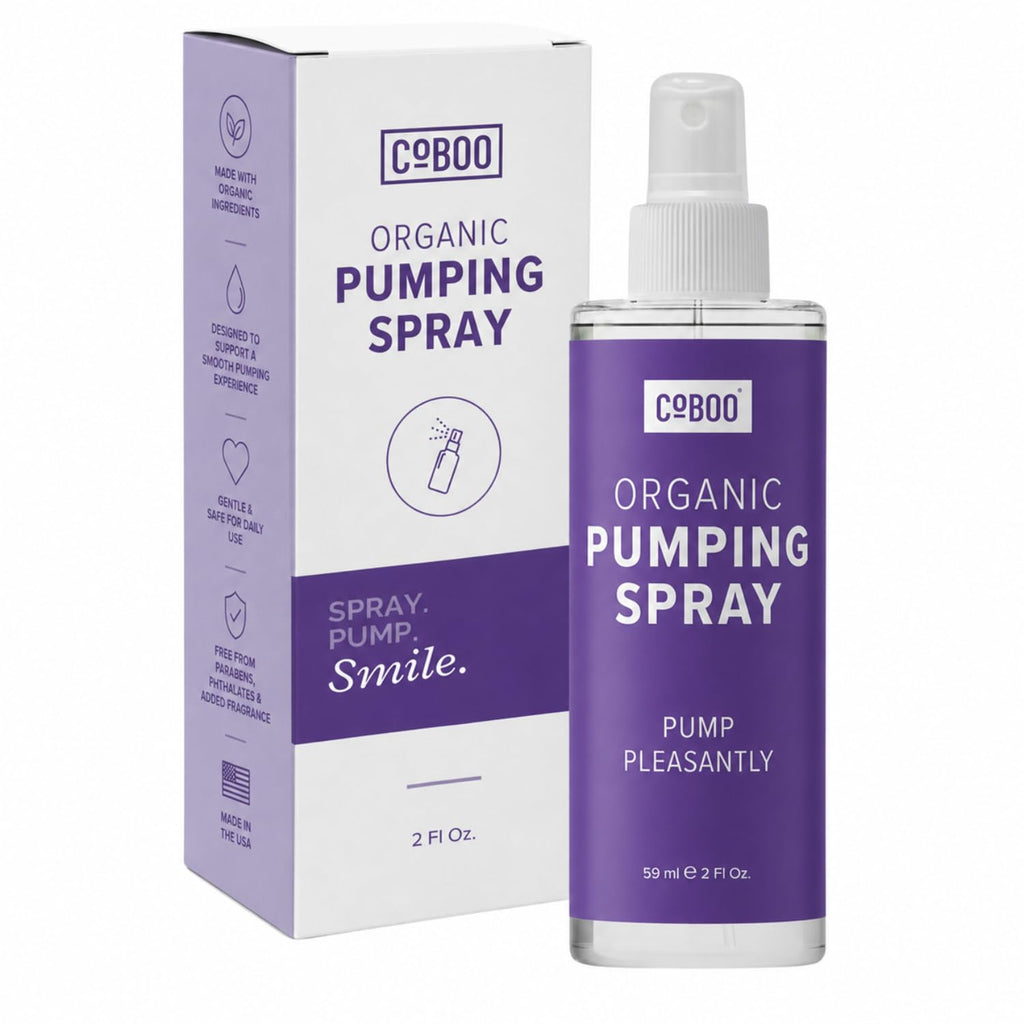 CoBoo Organic Pumping Spray, Lanolin-Free Breast Pump Lubricant, 2 Fl oz