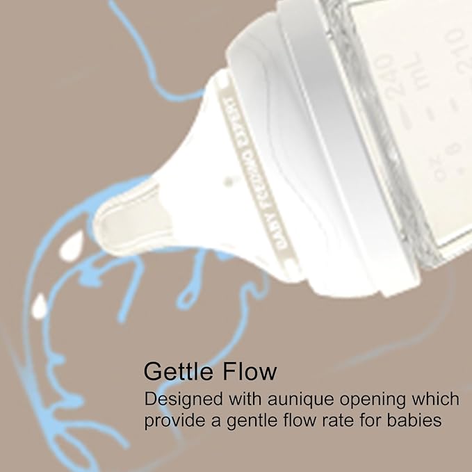 Natural Glass Baby Bottles Gentle & Extra Slow Flow, Newborn Breastfeeding Bottle with Anti Colic Nipple for 0 Months Babies, 3 Packs (Brown (5 Ounce), 1 Count (Pack of 3))