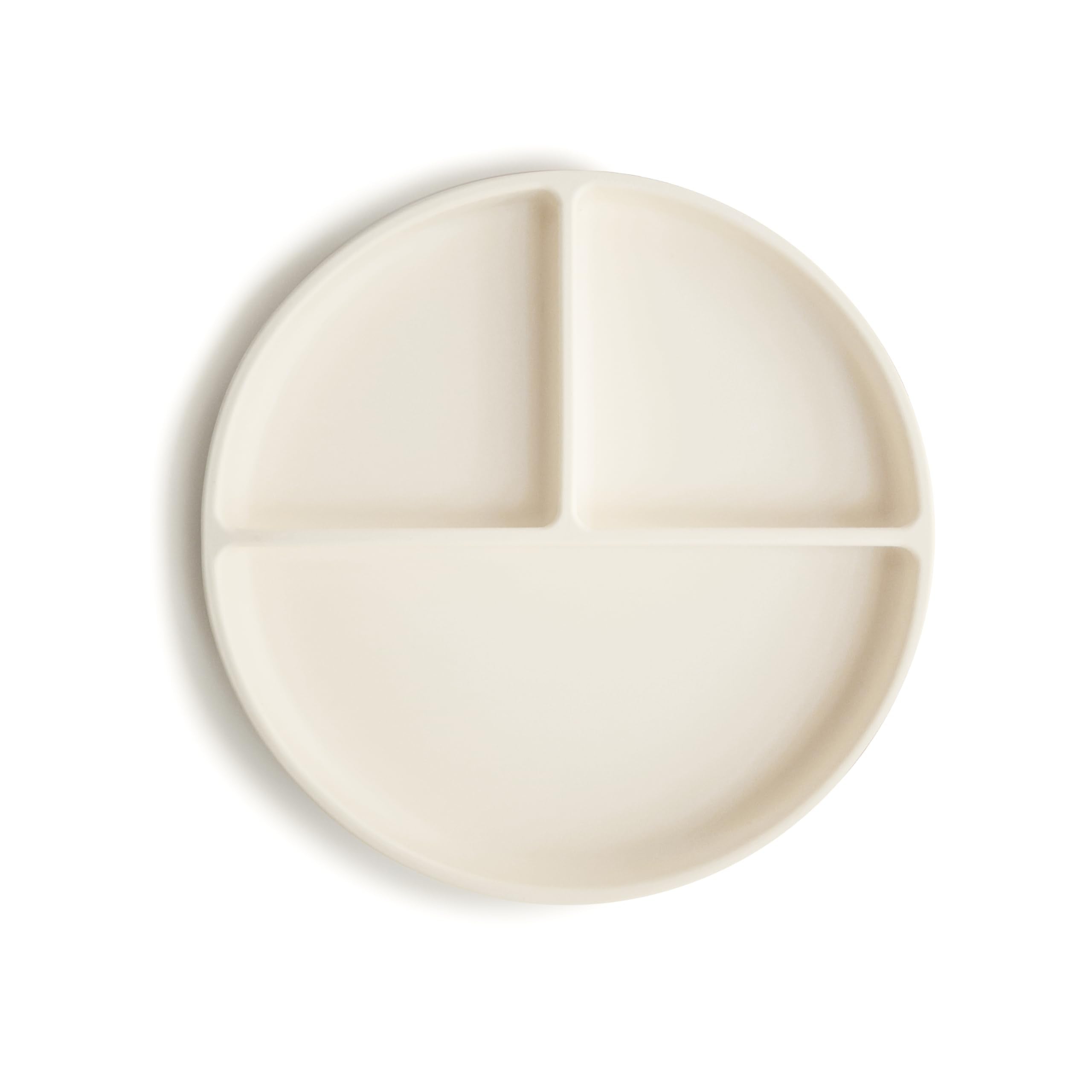 mushie Silicone Suction Plate | BPA-Free Non-Slip Design (Ivory)