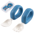 HIWOOD Baby Spoons and Forks Set with Silicone Handle, Toddler Utensils