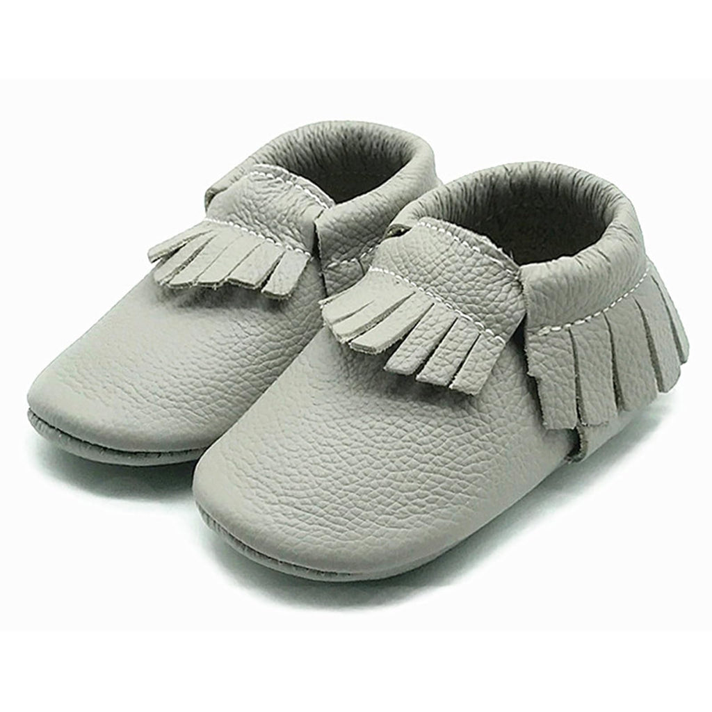 OWLOWLA Leather Baby Moccasins Soft Sole Baby Shoes Boys Girls 0-6months