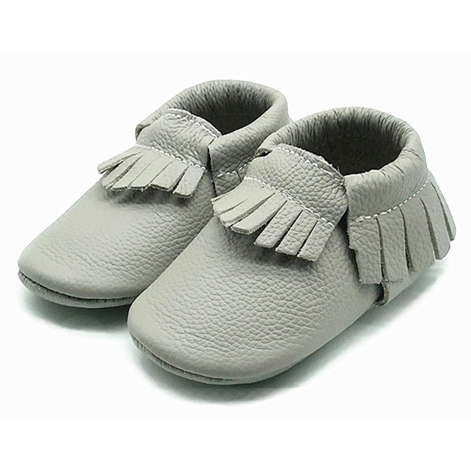 OWLOWLA Leather Baby Moccasins Soft Sole Baby Shoes Boys Girls 0-6months