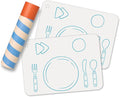APLAINR Montessori Placemat for Kids, Silicone Mats for Toddlers, Table Setting Placemats for Children, Non Slip, 16 x 12 inch, Set of 2