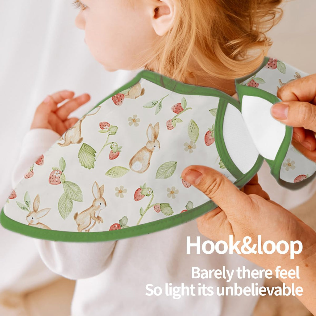 CoolaPeach 3Pack Mess Proof Lightweight Baby Bibs for Eating