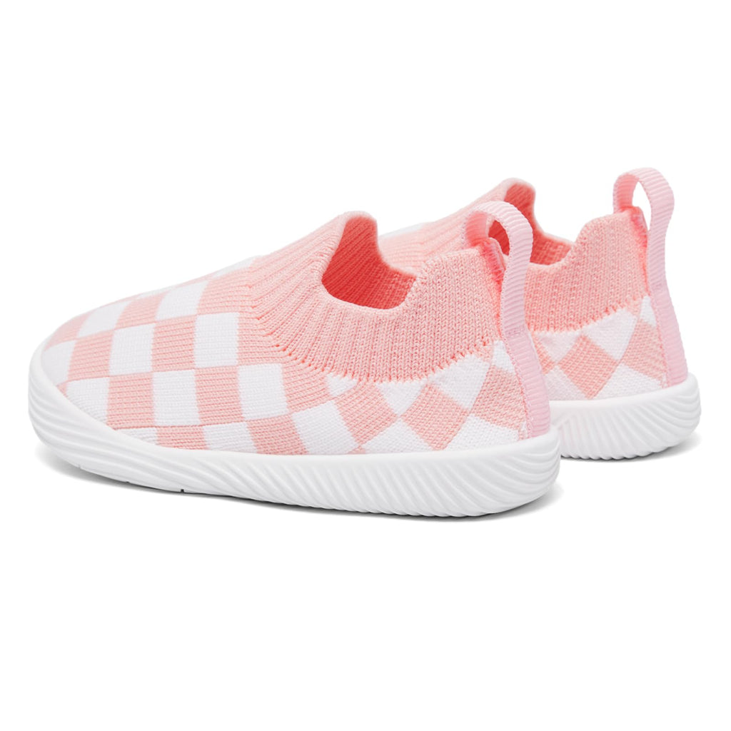 MORENDL Toddler Shoes Baby Walking Sock Shoes Non-Slip Breathable Boys & Girls Sneakers Infant Tennis Shoes Pink White Size 8