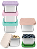 HTEVW 6 Pack Stainless Steel Snack Containers for Kids, 6 oz Food Container