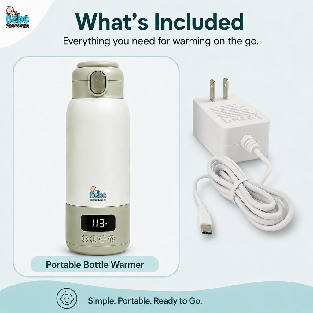 Portable Milk Warmer for Travel 17oz, 45W Fast Charge, Long Battery Life, 316 Stainless Steel, LED Display, Fast Heating, Precise Temp Control, Leak-Proof, Cordless Baby Milk Warmer for on the go