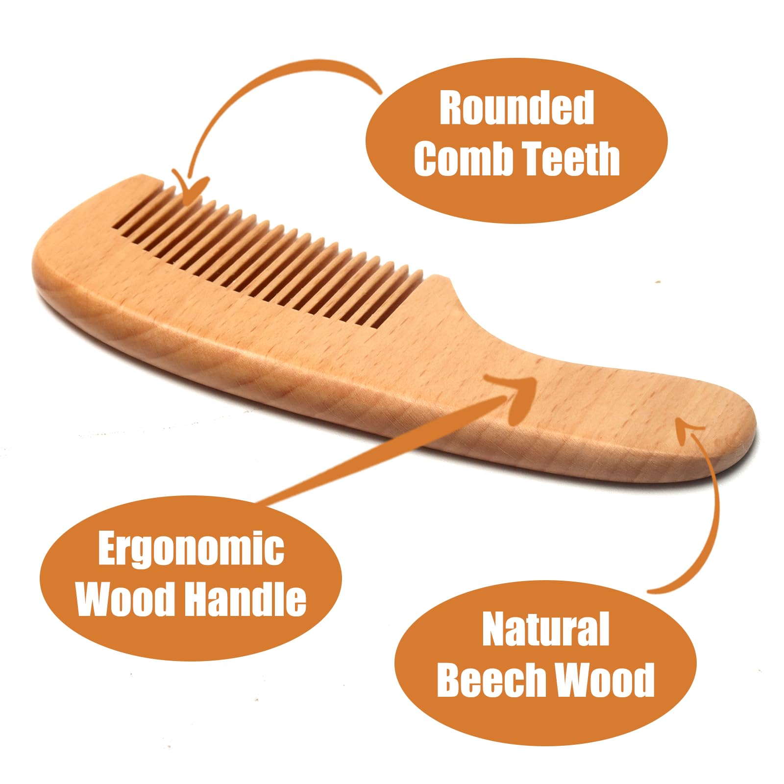 Wooden Baby Hair Brush and Comb Set, 3Pcs Natural Soft Goat Bristles Brush Cradle Cap Comb Baby Shower Scrubber Perfect Scalp Grooming Product for Newborns, Toddlers, Infant (Green)