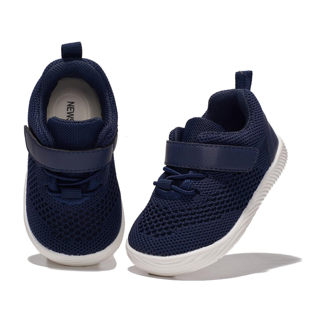 Newsonet Baby Shoes Boys Girls First Walking Non Slip Walker Infant Mesh Sneakers Breathable 6 9 12 18 24 Months Navy Size 12-18 Months Toddler