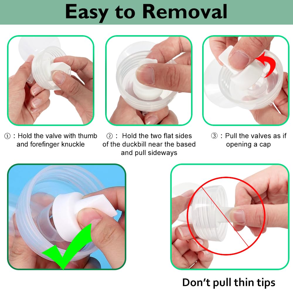 31mm Flange Pump Parts Compatible Spectra S1 S2 9 Breast Pumps Replacement,Full Set Replacements Include Flange Backflow Protector Membrane Duckbill Valve Tube,Not Original Accessories